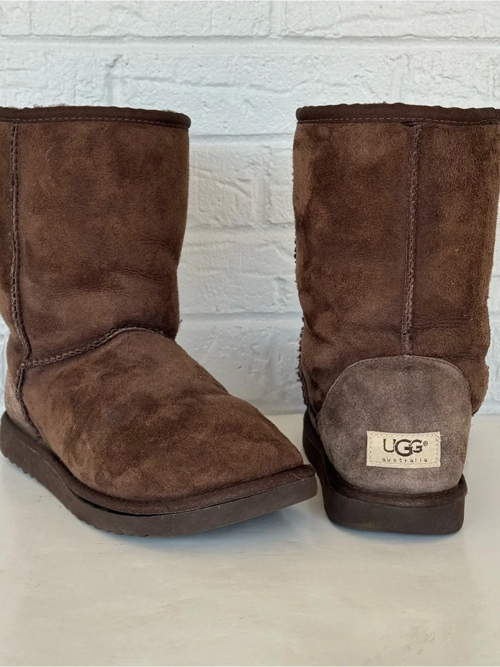 Brown Suede UGG Short Boots Women's 9